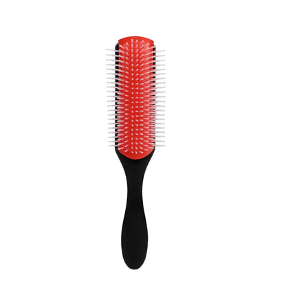 9-Rows Detangling Massage Hair Brush for Curly Hair Brush Removable Nine Row Comb Plastic Wet Hair Brush