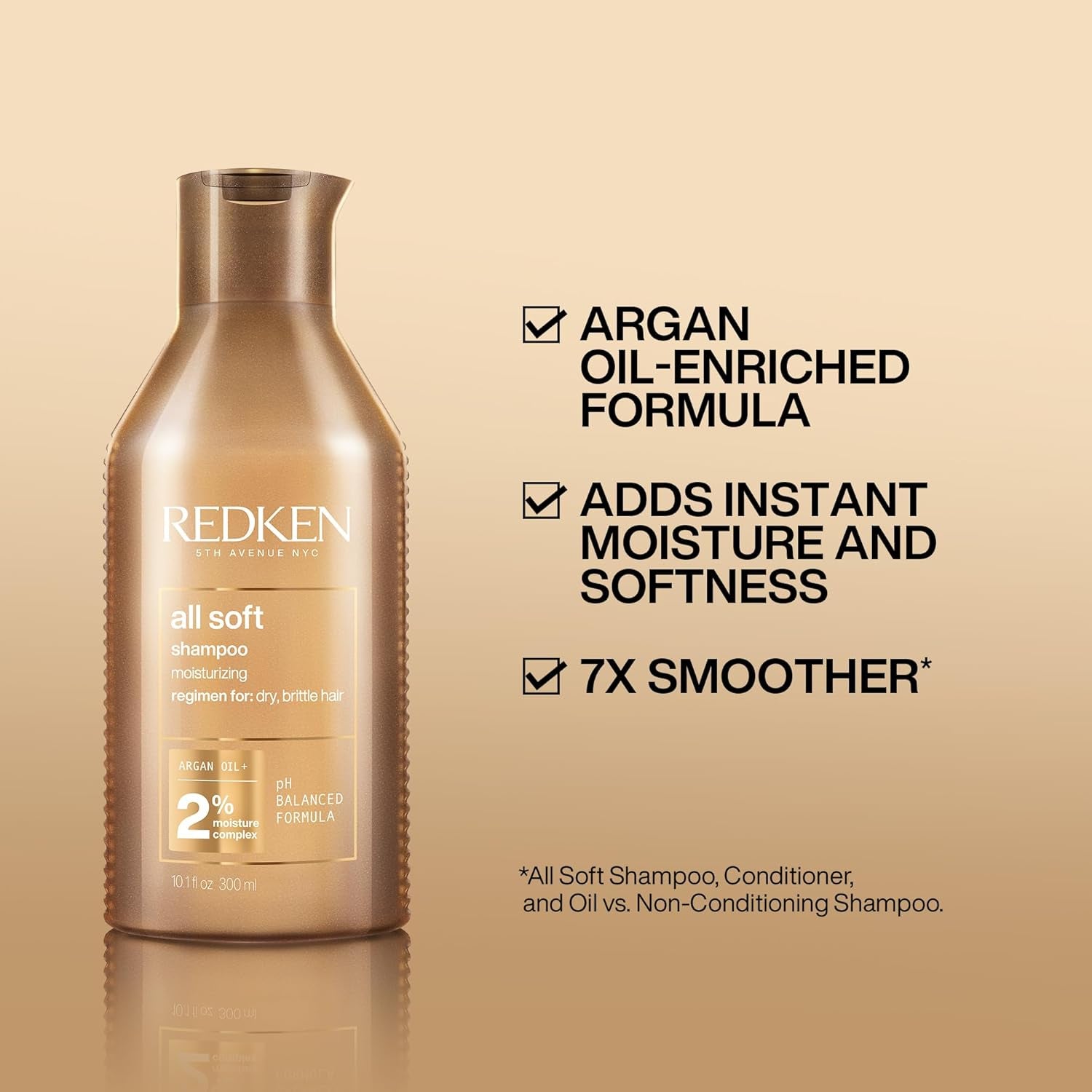 All Soft Shampoo and Conditioner Set for Dry or Brittle Hair - Provides Intense Softness and Shine with Argan Oil