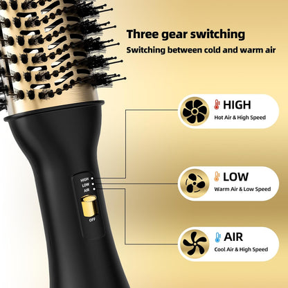 4-In-1 Hot Air Brush with Oval Barrel - Salon-Grade Styling Tool for All Hair Types