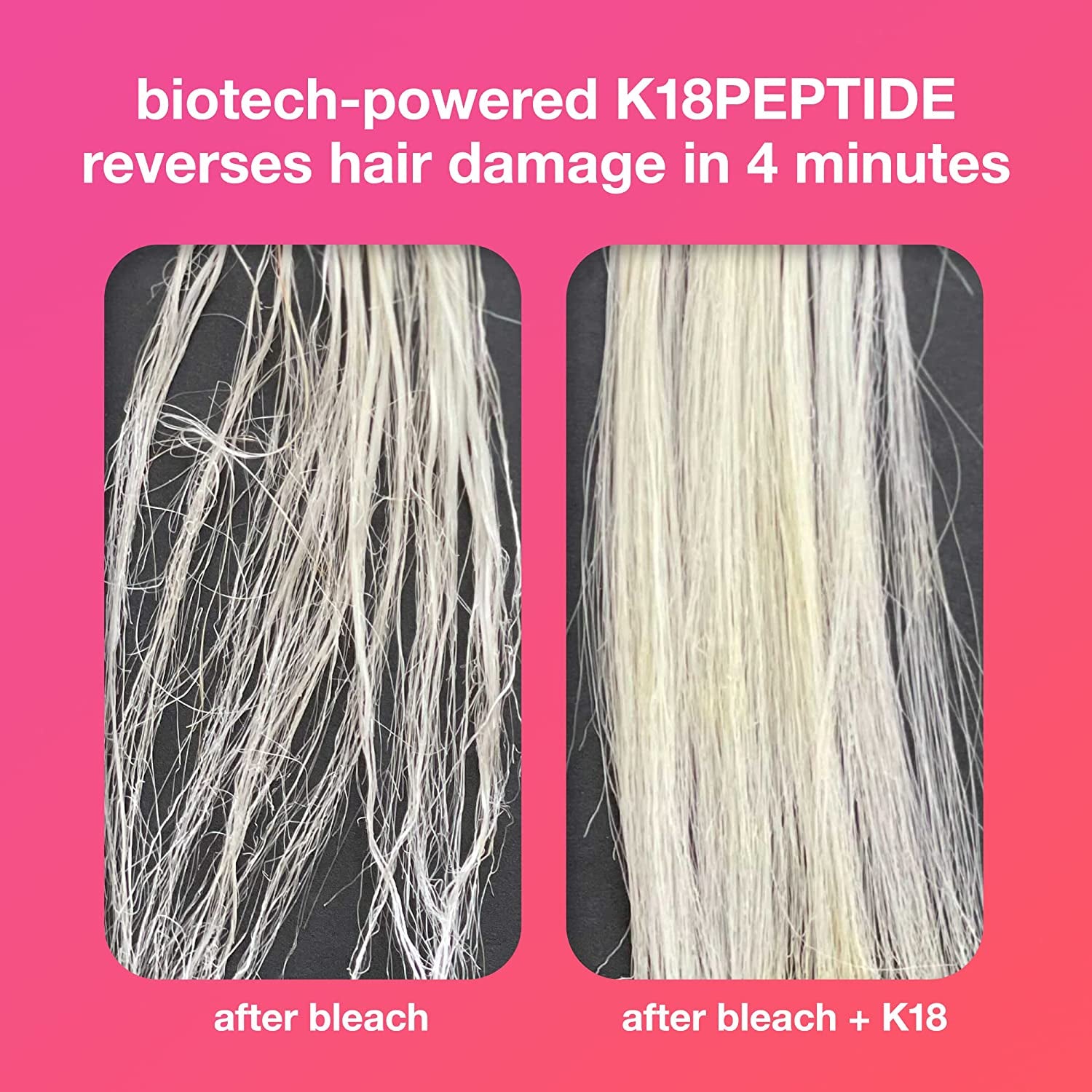 Leave-In Molecular Hair Mask, Repairs Dry or Damaged Hair, Reverse Hair Damage from Bleach, Color, Chemical Services & Heat