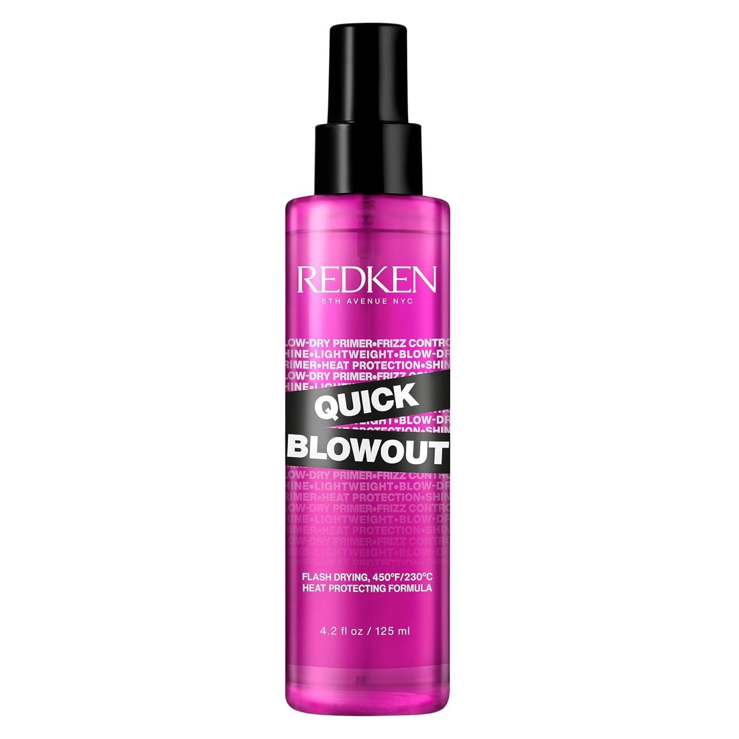 Redken Quick Blowout Heat Protection Spray | Blow Dry Primer to Reduce Styling Time | Smooths & Adds Shine | Lightweight Blowdry Heat Protectant Spray for Hair | for All Hair Types