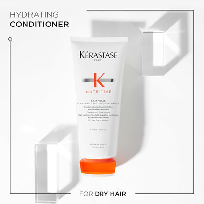 Kérastase Nutritive Hydrating Shampoo and Conditioner Set | Gently Cleanses & Replenishes Moisture for Soft, Shiny Hair | Smoothing and Softening | with Niacinamide