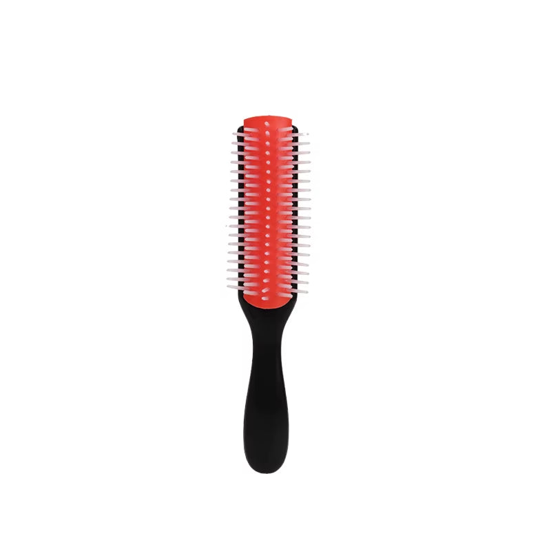 9-Rows Detangling Massage Hair Brush for Curly Hair Brush Removable Nine Row Comb Plastic Wet Hair Brush